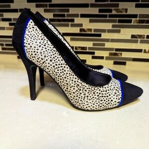 Women's Lulu Townsend polkadot print heels size 10